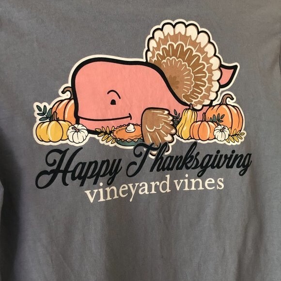 Vineyard Vines Shirt "Happy Thanksgiving" size M - Picture 4 of 7